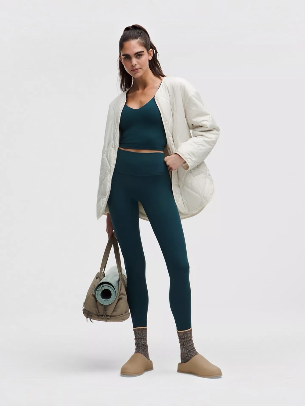 Lululemon Align High-Rise Pant 25” Rosemary Green Nulu Leggings Size 8
